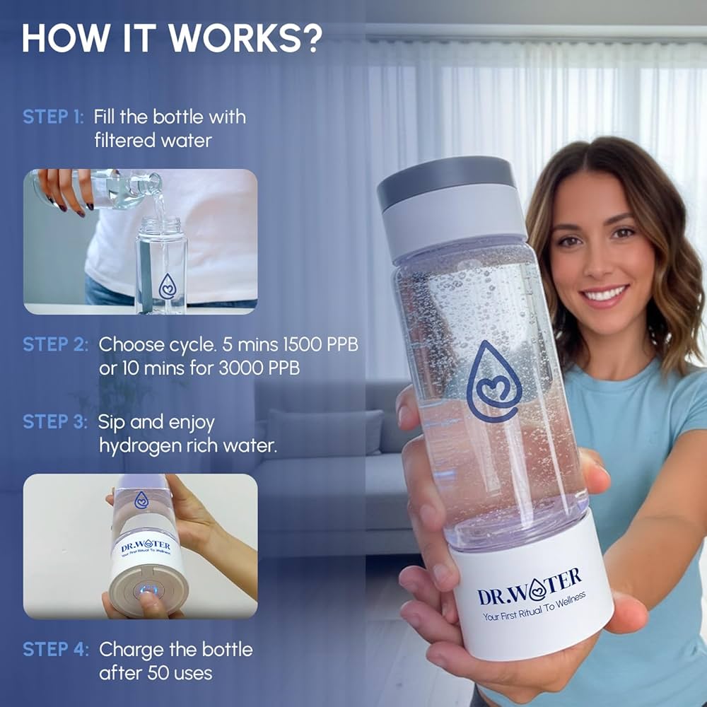 Amazon.com: Dr.Water Hydrogen Water Bottle | 3X More